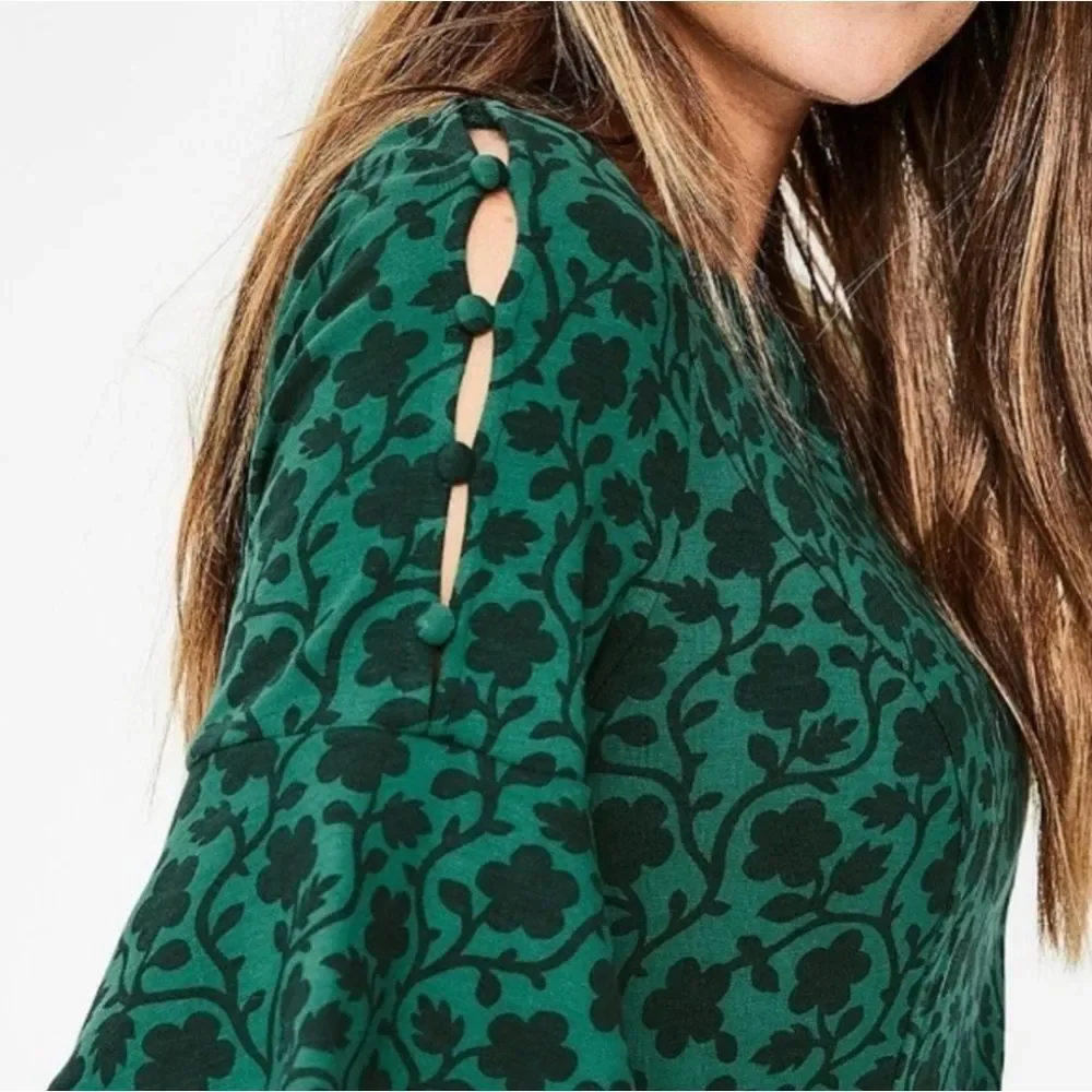 Boden Alexis Jersey Dress Suze 10 Long Tall‎ Enchanted Vines